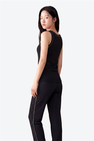 Kadın Bisiklet Yaka Metal Logo Detaylı Ekstra Slim Fit Atlet