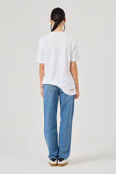 Womens Knitted Short-Sleeve White T-Shirt