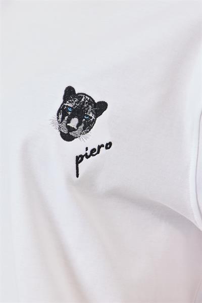 Womens Knitted Short-Sleeve White T-Shirt