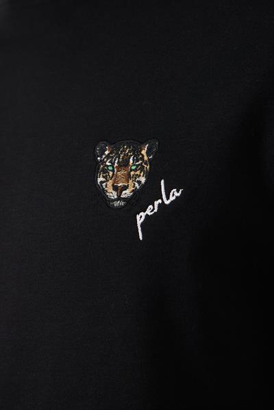 Womens Knitted Short Sleeve Black T-Shirt