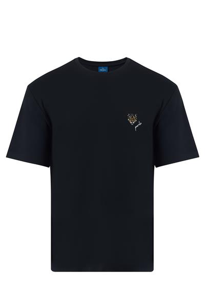 Womens Knitted Short Sleeve Black T-Shirt