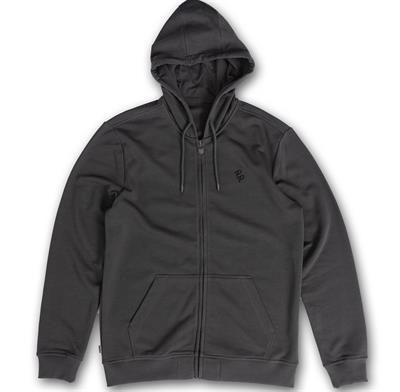 Hooded Regular Fit Anthracite Cardigan with Front Zipper
