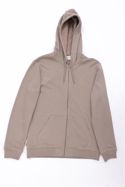 Hooded Regular Fit Zip-Up Cardigan