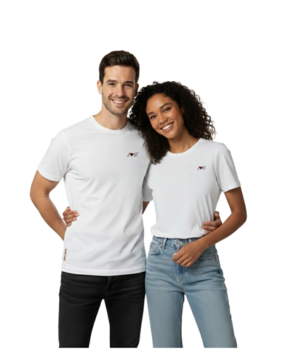 Love Detailed Slim Fit Mens & Womens Crew Neck T-Shirt Set