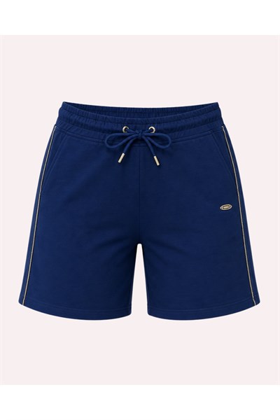 Metal Logo Detaylı Slim Fit Kadın Şort Bermuda