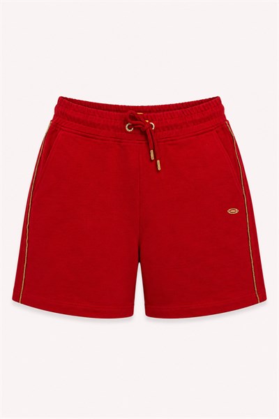 Metal Logo Detaylı Slim Fit Kadın Şort Bermuda