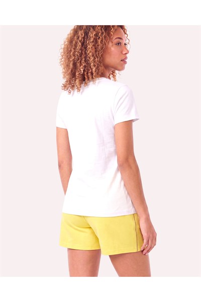 Metal Logo Detaylı Slim Fit Kadın Şort Bermuda