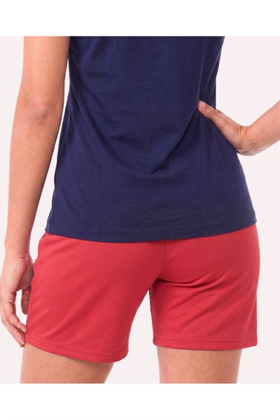 Metal Logo Detaylı Slim Fit Kadın Şort Bermuda