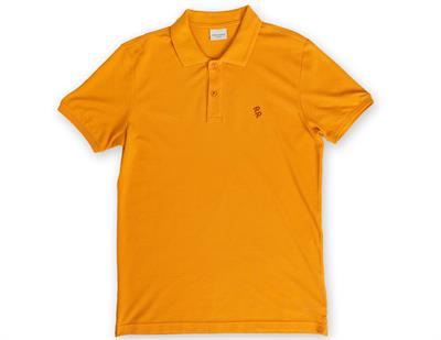 Mens Mustard T-Shirt with Slim Fit Polo Collar and Short Sleeves