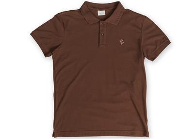 Mens Tan Polo Collar Slim Fit Short Sleeve T-Shirt