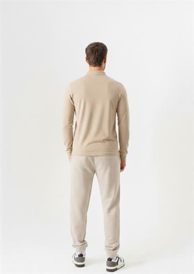 Mens Slim Fit Long-Sleeve Polo Shirt