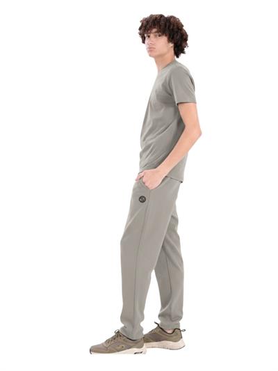 Premium Double-Face Interlock Slim Fit Stone Stone Sweatpants