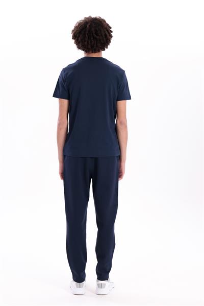 Premium Double-Face Interlock Slim Fit Navy Sweatpants