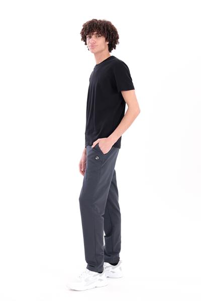 Premium Double-Face Interlock Slim Fit Anthracite Sweatpants