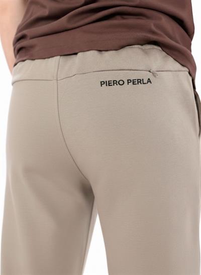 Premium Double-Face Interlock Slim Fit Stone Stone Sweatpants