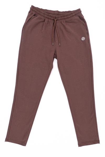 Regular Fit Mens Tan Sweatpants with Special Print & Embroidery Details