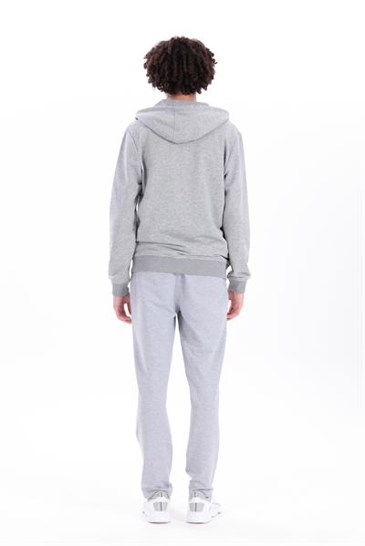 Regular Fit Mens Grey Melange Sweatpants with Special Print & Embroidery Details