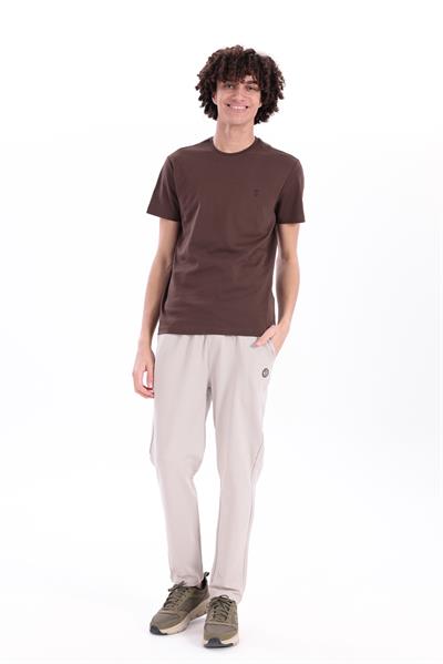 Regular Fit Mens Stone Sweatpants with Special Print & Embroidery Details