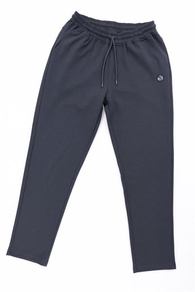 Regular Fit Mens Anthracite Sweatpants with Special Print & Embroidery Details