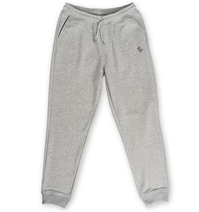 Slim Fit EVA Embroidered Detail Premium Mens Grey Melange Sweatpants