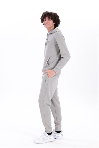 Slim Fit Mens Premium Light Grey Sweatpants with EVA Embroidery Details