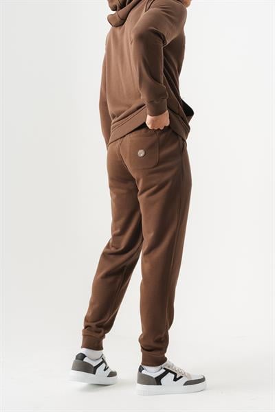 Slim Fit EVA Premium Mens Tan Sweatpants with Embroidered Details