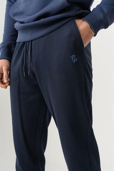 Slim Fit EVA Premium Mens Navy Sweatpants with Embroidered Details