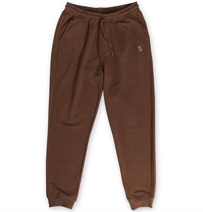 Slim Fit EVA Premium Mens Tan Sweatpants with Embroidered Details