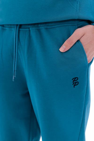 Slim Fit Mens Premium Cobalt Sweatpants with EVA Embroidery Details