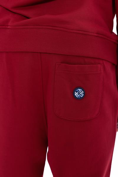 Slim Fit Mens Premium Red Sweatpants with EVA Embroidery Details