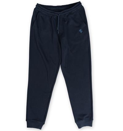 Slim Fit EVA Premium Mens Navy Sweatpants with Embroidered Details