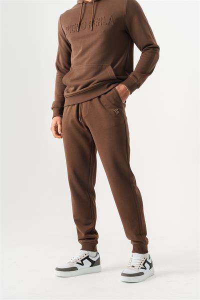 Slim Fit EVA Premium Mens Tan Sweatpants with Embroidered Details