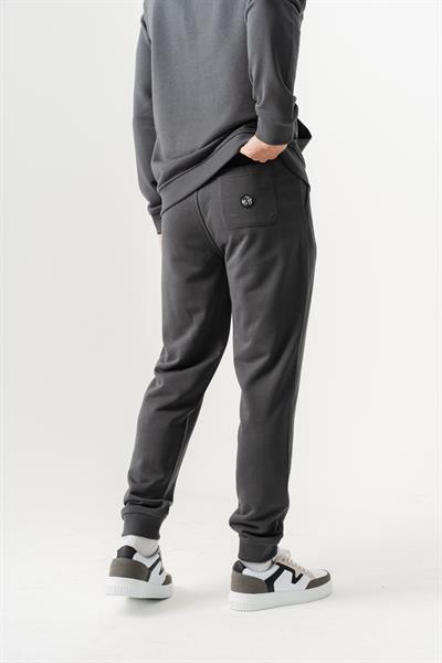 Slim Fit EVA Premium Mens Anthracite Sweatpants with Embroidery Detail