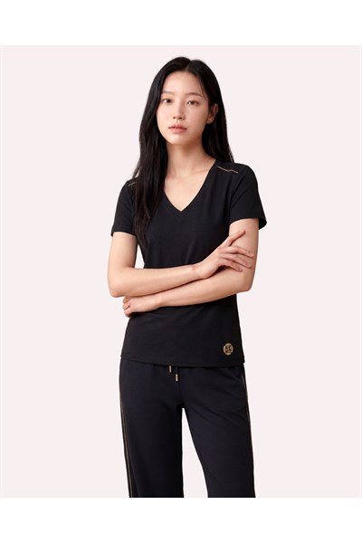 Zincir Şerit Detaylı Loose Fit Kadın Eşofman Altı