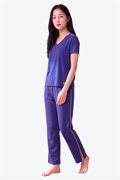 Zincir Şerit Detaylı Loose Fit Kadın Eşofman Altı