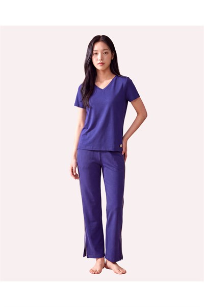 Zincir Şerit Detaylı Loose Fit Kadın Eşofman Altı