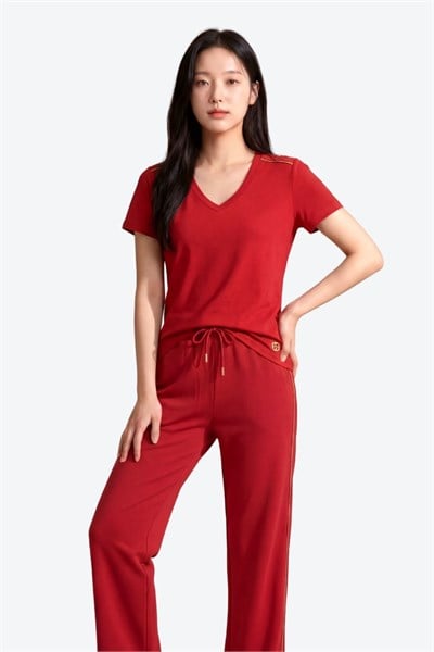 Zincir Şerit Detaylı Loose Fit Kadın Eşofman Altı