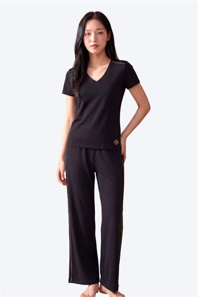 Zincir Şerit Detaylı Loose Fit Kadın Eşofman Altı
