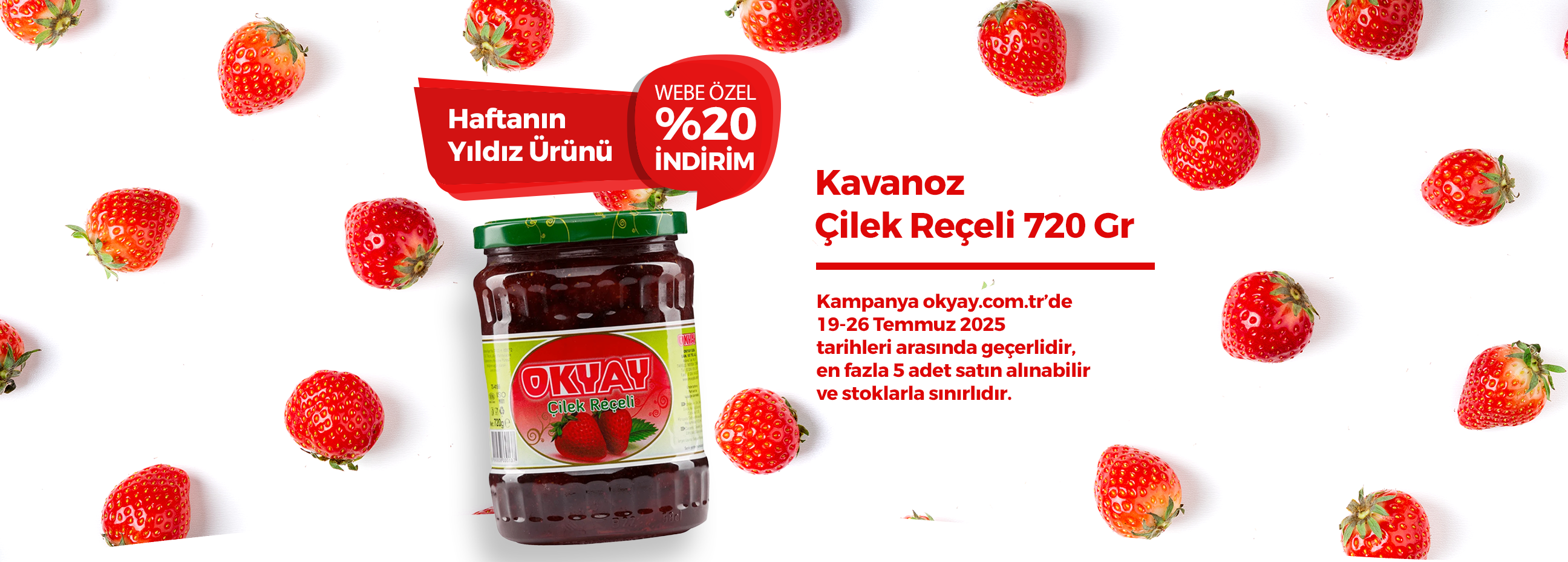 Okyay Çilek Reçeli 720gr