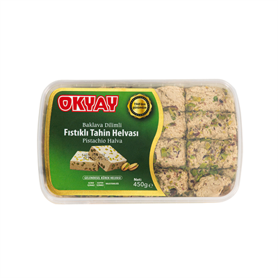 Baklava Dilimli Fıstıklı Tahin Helvası
