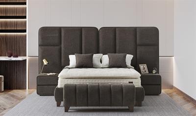  BROWN DUBLIN SET(YATAK+BAZA+BAŞLIK)