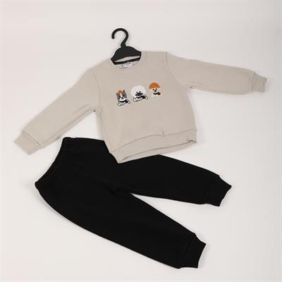 Mimbo Kids Erkek Çocuk 3 İp Penye Şardonlu Eşofman Takımı