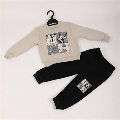 Mimbo Kids Erkek Çocuk 3 İp Penye Şardonlu Eşofman Takımı