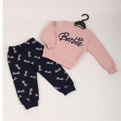 Mimbo Kids Kız Çocuk Barbie Desenli Denim Eşofman Takımı