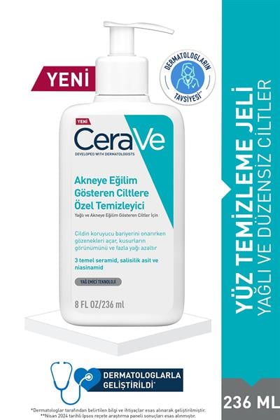 Yağlı Ve Düzensiz Cilter Için Yüz Temizleme Jeli 236 ml