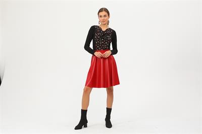 KLOŞ PU DERİ ETEK