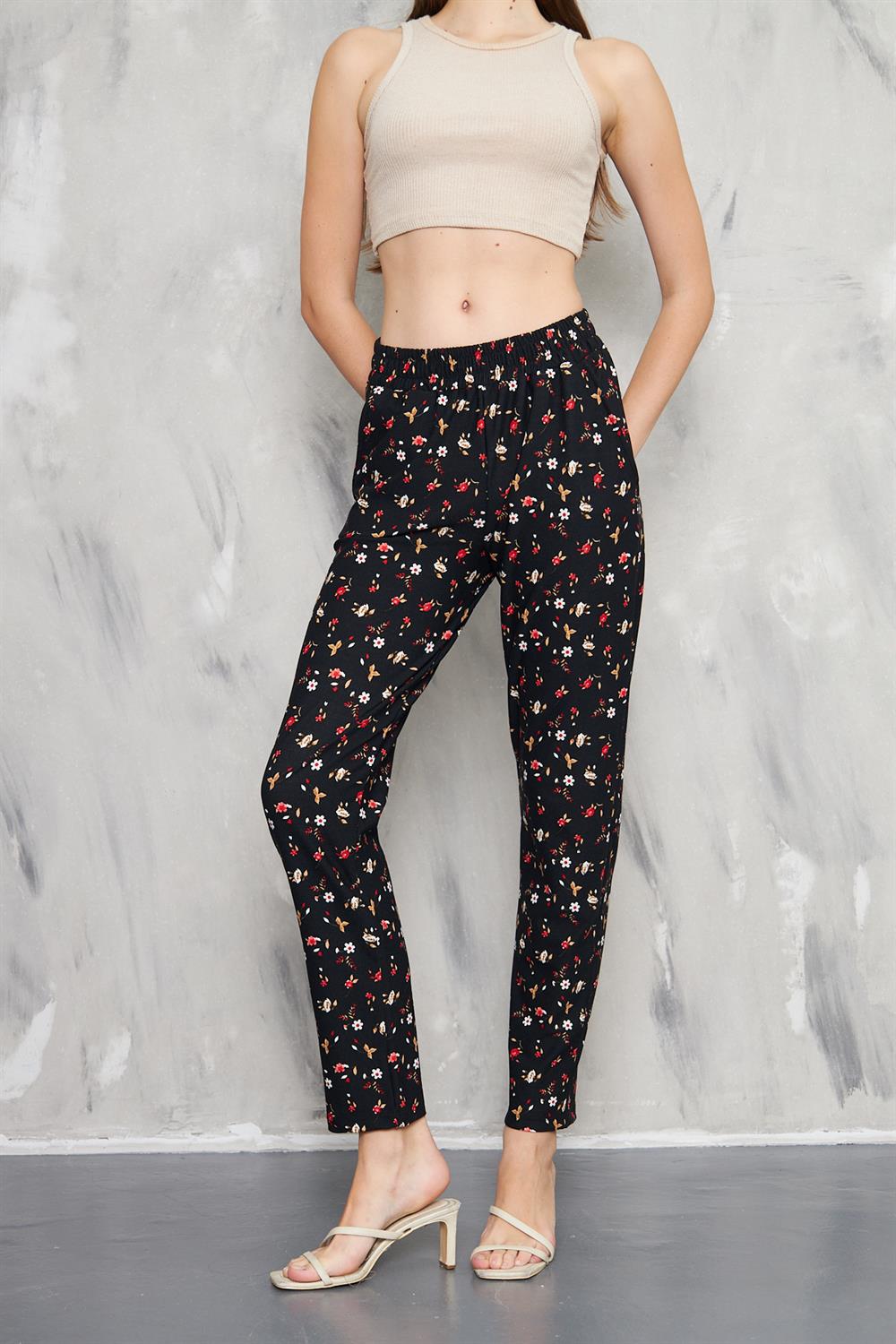 BELİ LASTİKLİ DAR PAÇA CREP 