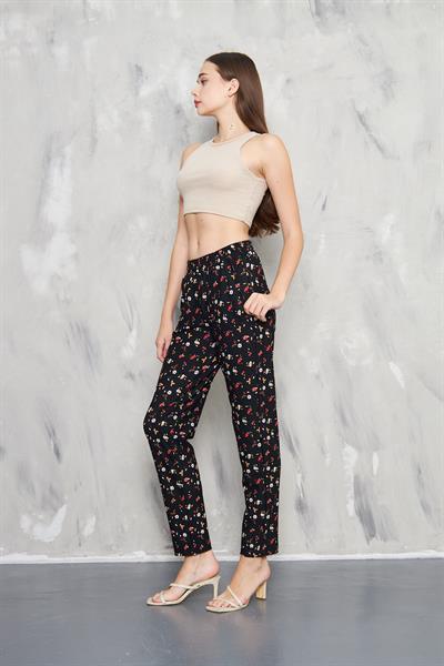 BELİ LASTİKLİ DAR PAÇA CREP 