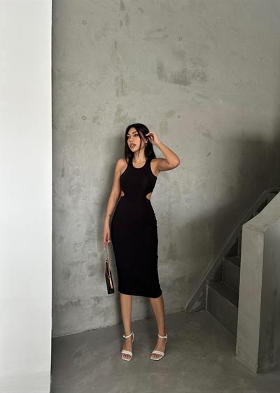 CUT OUT DETAYLI SIRT YARIM AÇIK DAR KALIP