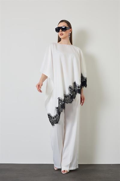 Lace Pelerin Takım